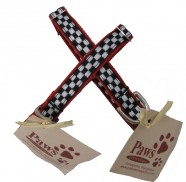 Speedway Black & White Checked Cat Collars