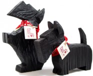 Carved Wood Scotties