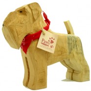 Carved Wood Soft Coated Wheaten Terriers
