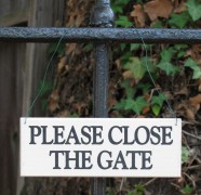 Please Close Gate Wood Signs
