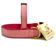 Pink Gingham Dog Collars