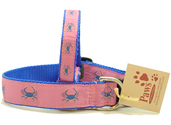 Blue Crab Pink Dog Collars at PawsPetBoutique.com