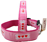 Pink Dog Collars, Pink Valentine Dog Collars