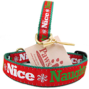 Naughty or Nice Dog Collars | Fun Christmas Dog Collars