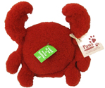 Eco-friendly Red Crab Dog Toy Made in USA at PawsPetBoutique.com