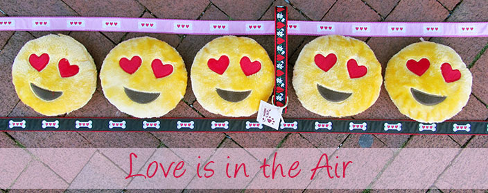 Happy Emoji Dog Toys for Valentines Day