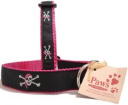 Pink Bandana Skull & Cross Bones Dog Collars