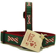 Candy Cane Bone Dog Collars | Cute Christmas Dog Collars