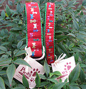 Sparkly Red Ornament Dog Collars
