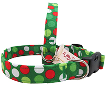 Festive Holiday Dot Dog Collars