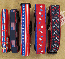 Patriotic Dog Collars at Paws Pet Boutique