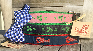 Shamrock Dog Collars, Lobster Dog Collar, Dog Bow Ties