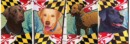 Maryland Flag Dog Garden Flags