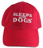 Red Sleeps with Dogs Baseball Hats