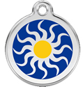Artistic Sun Pet ID Tags Engraved with Phone Numbers