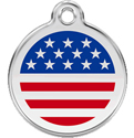 Patriotic USA Engraved Dog Tags