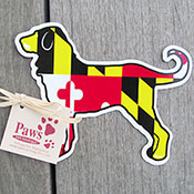 Maryland Flag Dog Magnet