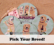 Wineing Dog Coasters | Wine Dog Coasters