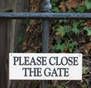 Inexpensive Please Close the Gate Signs made in USA