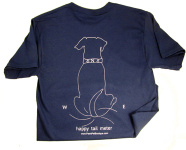 Happy Tail Wag Navy Dog Shirts at PawsPetBoutique.com